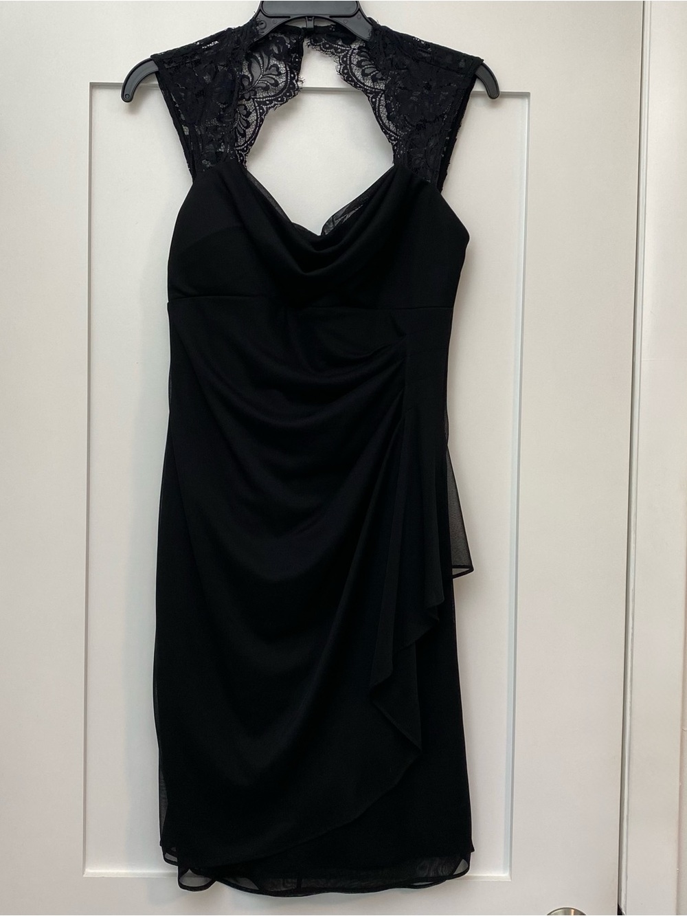Scarlett Elegant Black Formal Dress with Lace Size 8